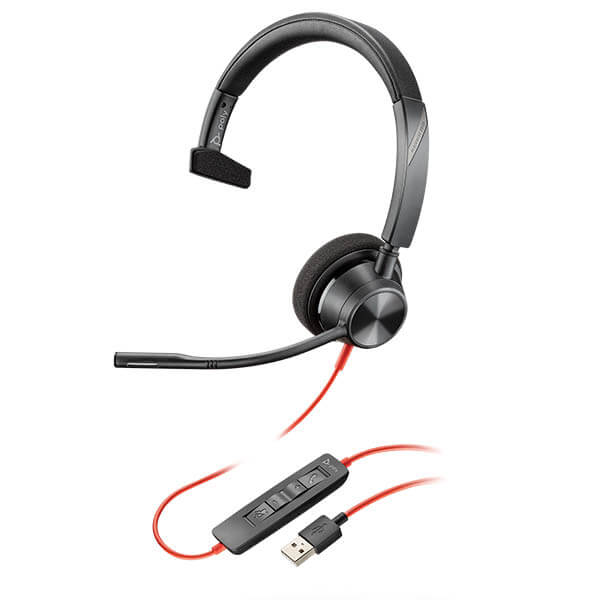 Poly Blackwire 3310 USB-A (Mono Headset)